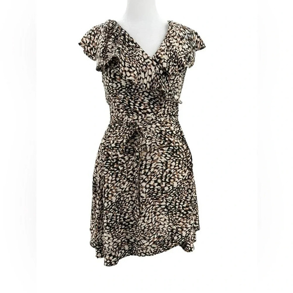 Free People Wrap French Quarter Mini Dress Size Small animal
Print - Picture 3 of 9